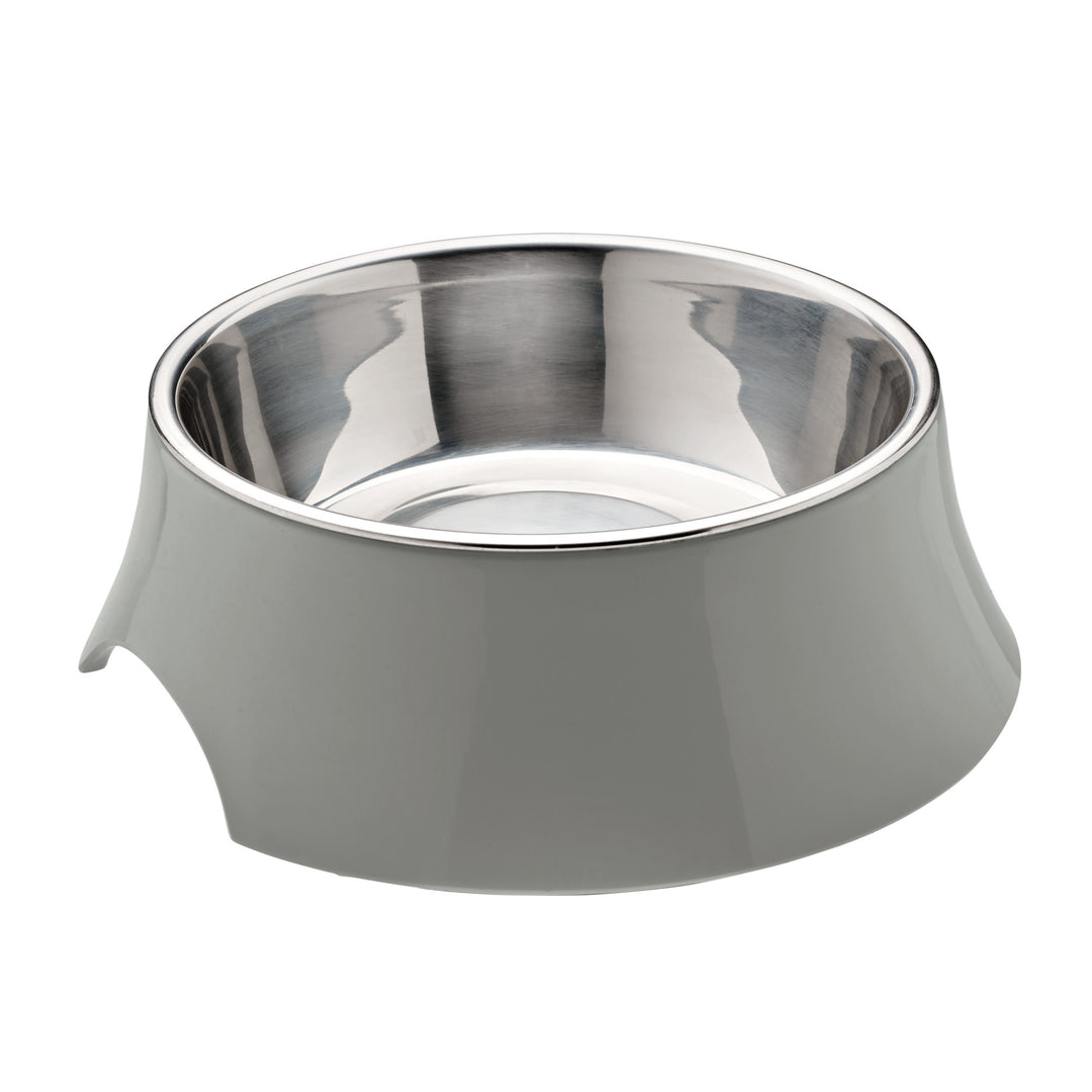 ATLANTA Bowl - Hunter Pet Store -Feeding or drinking bowl with melamine -With removable stainless steel bowl -Purist, timeless design -Slip-resistant rubber rim on the bottom -Long-lasting, shock and scratch resistant -Easy to clean and dishwasher safe -Food safe