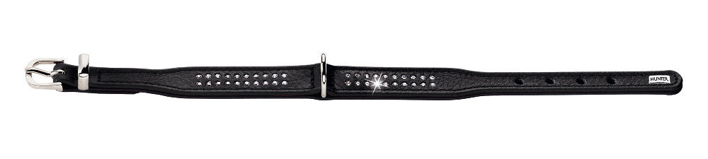 DIAMOND Petit Collar - Hunter Pet Store -made of especially soft cow nappa leather -with especially small D-ring and buckle -ideal for small dogs -with decorative trimmings -made in Germany