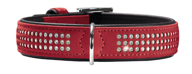 SOFTIE Triluxe Collar - Hunter Pet Store -artificial leather with nubuck appearance -especially soft -with decorative trimmings -made in Germany